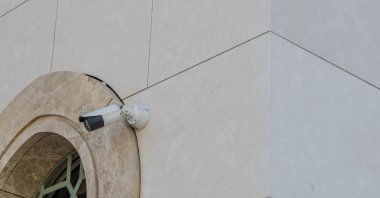 A CCTV camera is installed for continuous surveillance at a venue, Istanbul, Türkiye, Nov. 13. 2022. (Shutterstock Photo)