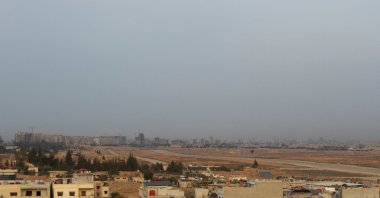 A view of the runway at the Mezzeh military airbase along with several hangars, in the southwest of Damascus, Syria, Nov. 4, 2025. (Reuters Photo)