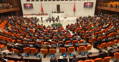 A view of the Turkish Parliament in session, Ankara, Türkiye, Nov. 19, 2025. (DHA Photo)
