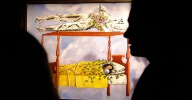 &quot;El Sueno&quot; by Frida Kahlo is pictured at Sotheby’s Marquee Sales Series in New York, U.S., Nov. 8, 2025. (AFP Photo)