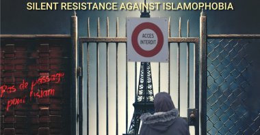 In this image, a poster of the documentary “Direction: Silent Resistance Against Islamophobia” is seen. (Photo Courtesy of the Bosphorus Center for Global Affairs)