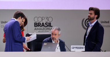 Brazil&#039;s COP30 President Andre Correa do Lago attends a plenary session during the U.N. Climate Change Conference (COP30), in Belem, Brazil, Nov. 21, 2025. (Reuters Photo)