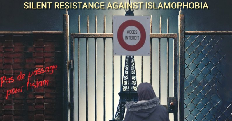 In this image, a poster of the documentary “Direction: Silent Resistance Against Islamophobia” is seen. (Photo Courtesy of the Bosphorus Center for Global Affairs)