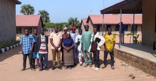 School principal and the parents of children from the Catholic St. Mary&#039;s School in Papiri, Niger state, Nigeria, from which more than 300 children and staff are reported to have been kidnapped on Nov. 21, 2025, pose in an undated handout image obtained by Reuters on Nov. 23, 2025. (Reuters Photo)