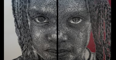 One of Sefa Çakır&#039;s works is on display in the “I Closed the Door from the Outside” exhibition at the Vision Art Platform in the Beşiktaş district of Istanbul, Türkiye, Nov. 20, 2025. (Photo Courtesy of Vision Art Platform)