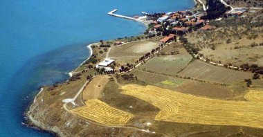 An aerial view of the Imralı island where Abdullah Öcalan is incarcerated, near Istanbul, Türkiye, Feb. 20, 1999. (Reuters Photo)