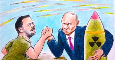 &quot;While the idea of forcefully deposing and charging the ruler of a global nuclear power should be off the table for any sane person, it gets one thing correct: the outcome of the war in Ukraine shall determine the survival of Putin’s regime.&quot; (Illustration by Erhan Yalvaç)