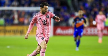 Inter Miami&#039;s Lionel Messi in action during the MLS match against FC Cincinnati in the second half at TQL Stadium, Cincinnati, U.S., Nov. 23, 2025. (Reuters Photo)