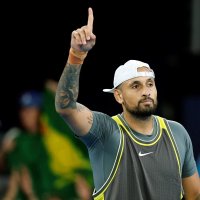 Australia&#039;s Nick Kyrgios gestures during his Australian Open first round match against the U.K.&#039;s Jacob Fearnley at Melbourne Park, Melbourne, Australia, Jan. 13, 2025. (Reuters Photo)