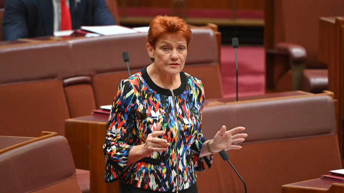 Australia hands Islamophobic senator 7-day ban over burqa stunt