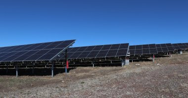 Solar panels are seen in Ağrı province, eastern Türkiye, Nov. 3, 2025. (AA Photo)
