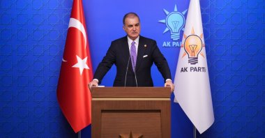 AK Party spokesman Ömer Çelik speaks at a news conference at party headquarters in Ankara, Nov. 25, 2025. (AA Photo)