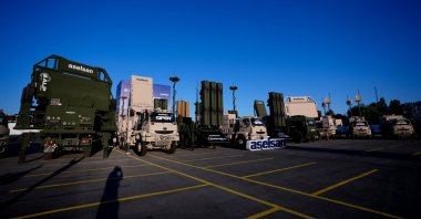 Defense systems developed by Aselsan for Türkiye&#039;s Steel Dome air defense system on display, Ankara, Türkiye, Aug. 27, 2025. (AA Photo)