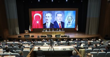 A view of the Justice and Development Party&#039;s (AK Party) central executive and decision-making committee meeting chaired by President Recep Tayyip Erdoğan, Ankara, Türkiye, Nov. 25, 2025. (AA Photo)