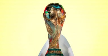 The FIFA World Cup Trophy is displayed during the FIFA World Cup 2026 playoff draw, Zurich, Switzerland, Nov. 20, 2025. (AP Photo)