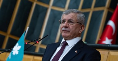 Ahmet Davutoğlu, leader of the Future Party (GP), speaks during a parliamentary group meeting, Ankara, Türkiye, Nov. 26, 2025. (AA Photo)