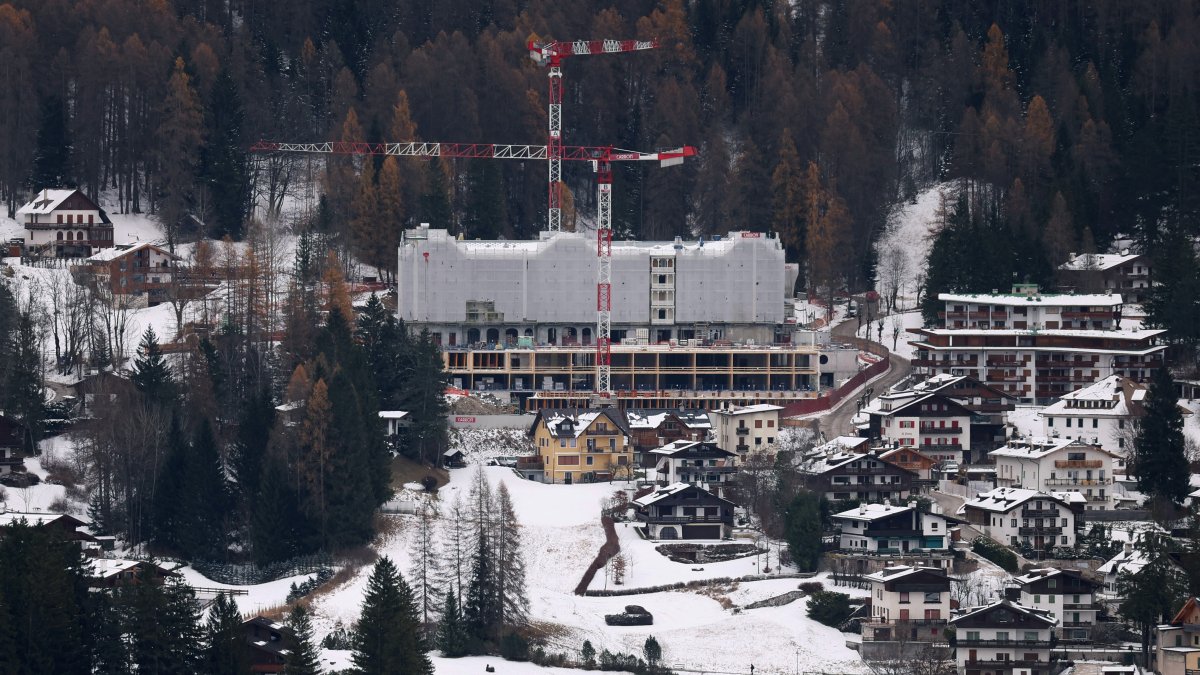 Cortina and Hotel Cristallo renovation site, ahead of Milano Cortina Winter Olympics 2026, Cortina d'Ampezzo, Italy, Nov. 24, 2025. (Reuters Photo)