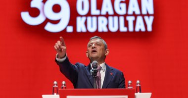 Republican People’s Party (CHP) Chair Özgür Özel delivers a speech at the opening of the party&#039;s 39th Ordinary Congress, Ankara, Türkiye, Nov. 28, 2025. (DHA Photo)