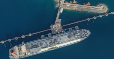 The Saros FSRU Terminal in the Gulf of Saros, Edirne, northwestern Türkiye, Nov. 7, 2023. (AA Photo)