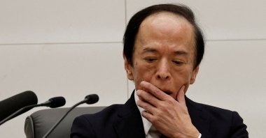 Bank of Japan Governor Kazuo Ueda attends a press conference after a policy meeting, Tokyo, Japan, Oct. 30, 2025. (Reuters Photo)