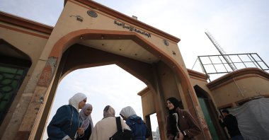 Students return for in-person classes at the Islamic University of Gaza, central Gaza, Palestine, Nov. 29, 2025. (AA Photo)