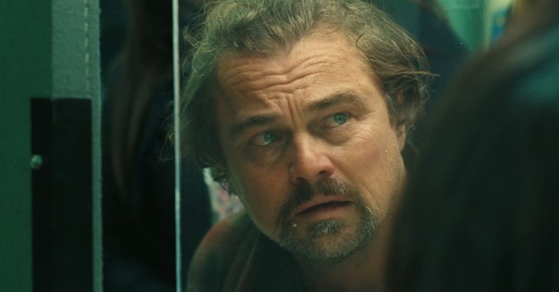 A scene from the &quot;One Battle After Another&quot; trailer.