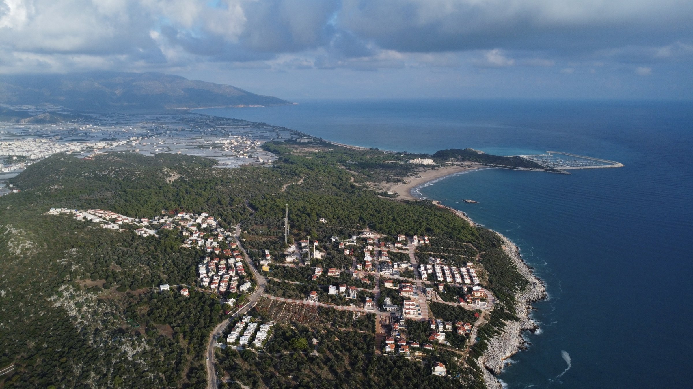 An aerial view of the Demre district of Antalya, southern Türkiye, Nov. 26, 2025. (AA Photo)