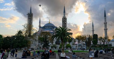 This photograph shows a view of the Blue Mosque, Istanbul, Türkiye, Nov. 24, 2025. (AFP Photo)