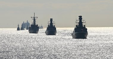 Turkish naval vessels participate in the exercise near Antalya, southern Türkiye, Dec. 2, 2025. (AA Photo)