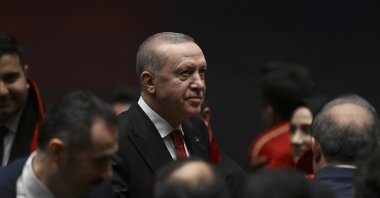 President Recep Tayyip Erdoğan attends the assignment ceremony for judges and prosecutors, Ankara, Türkiye, Dec. 2, 2025. (AA Photo)