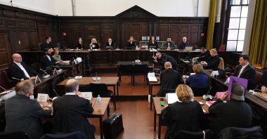 Presiding judge Isabel Hildebrandt opens another session of the trial against defendant German entrepreneur and gastronome Christina Block over alleged child abduction at the District Court in Hamburg, northern Germany, Nov. 6, 2025. (AFP Photo)