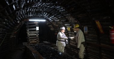 Mining engineers work in a mine, Zonguldak, northern Türkiye, Dec. 3, 2025. (AA Photo)