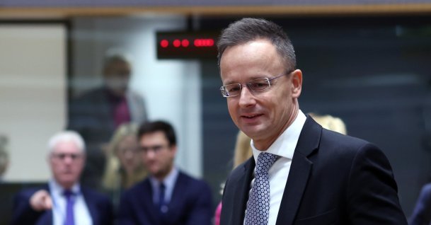 Hungarian Minister of Foreign Affairs and Trade Peter Szijjarto attends the EU Foreign Affairs Council, in Brussels, Belgium, Nov. 20, 2025. (EPA Photo)