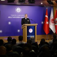 An official speaks during the National Defense Ministry&#039;s weekly briefing, Ankara, Türkiye, Dec. 4, 2025. (IHA Photo)