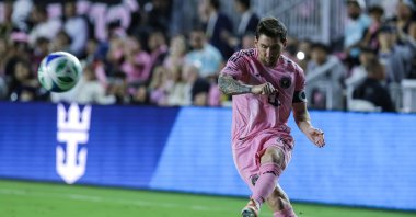 Inter Miami&#039;s Lionel Messi in action during the Audi 2025 MLS Cup Eastern Conference Final against New York City FC at Chase Stadium, Fort Lauderdale, U.S., Nov. 29, 2025. (EPA Photo)