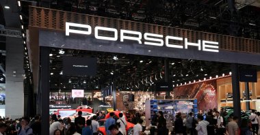 People visit the Porsche booth during a media day for the Auto Shanghai show, Shanghai, China, April 23, 2025. (Reuters File Photo)