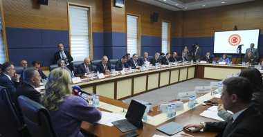 AK Party Ankara Deputy and the chair of Parliament’s Foreign Affairs Committee Fuat Oktay,  chairs a meeting at the Turkish Parliament’s Beştepe Nation’s Congress and Culture Center, Ankara, Dec. 4, 2025. (AA Photo)