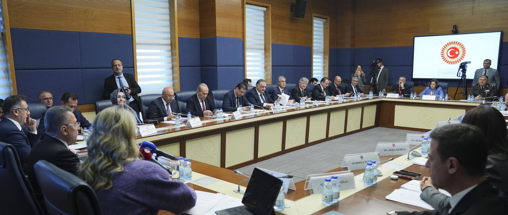 AK Party Ankara Deputy and the chair of Parliament’s Foreign Affairs Committee Fuat Oktay,  chairs a meeting at the Turkish Parliament’s Beştepe Nation’s Congress and Culture Center, Ankara, Dec. 4, 2025. (AA Photo)
