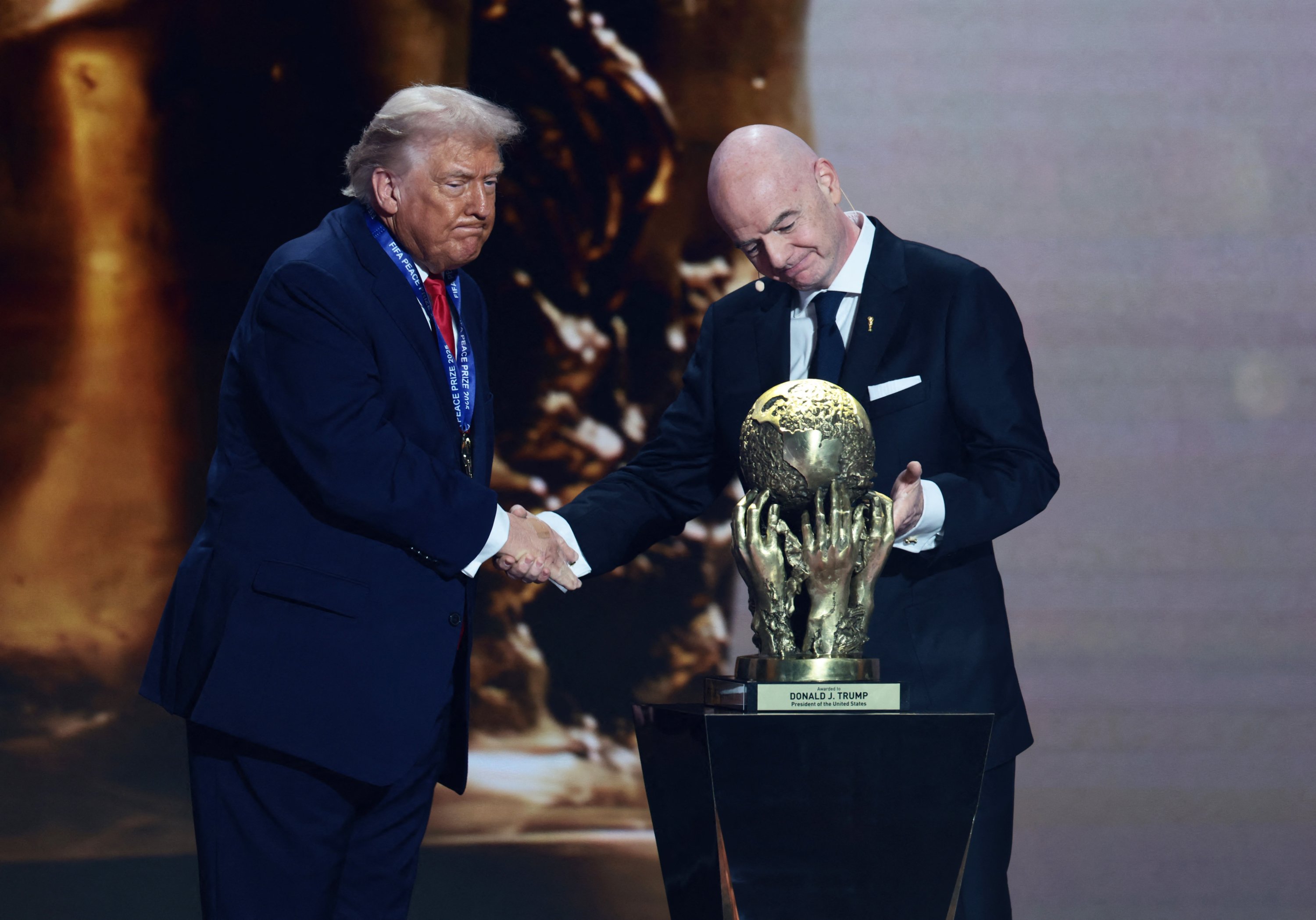 Trump presented with first FIFA Peace Prize at 2026 World Cup draw