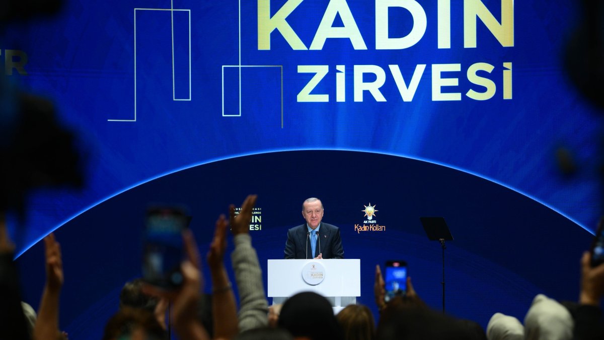 President Recep Tayyip Erdoğan speaks at the International Women in Local Governments Summit, Istanbul, Türkiye, Dec. 5, 2025. (AA Photo)