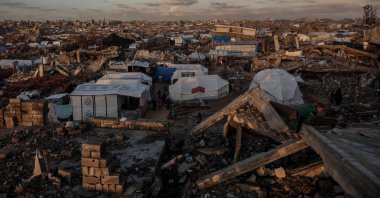 A general view after heavy rain in Jabalia city, northern Gaza Strip, Palestine, Nov. 25, 2025. (AFP Photo)