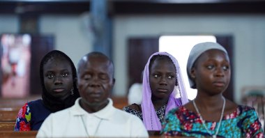 Worshippers attend an evening mass at St. Michael Cathedral on Bosso Road in Minna, Niger State, Nigeria, Dec. 4, 2025. (Reuters Photo)