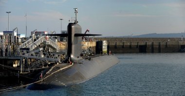 Nuclear submarine at the naval base in Ile Longue, western of France, Dec. 5, 2016. (AFP File Photo)