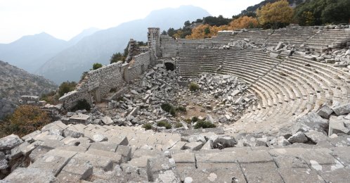 A view from the ancient city of Termessos, Antalya, southern Türkiye, Dec. 7, 2025. (AA Photo)