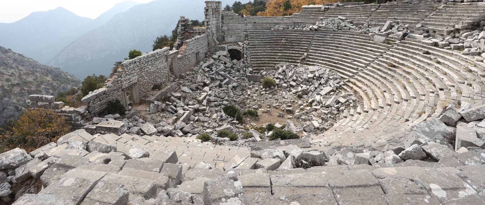 A view from the ancient city of Termessos, Antalya, southern Türkiye, Dec. 7, 2025. (AA Photo)