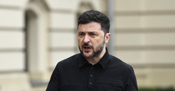 President of Ukraine Volodymyr Zelenskyy speaks to press before his meeting with President of Cyprus, Kyiv, Ukraine, Dec. 4, 2025. (AFP Photo)