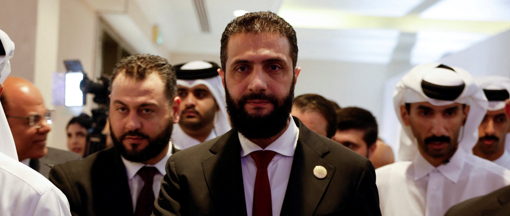 Syrian President Ahmed al-Sharaa attends the 23rd edition of the annual Doha Forum, Doha, Qatar, Dec. 6, 2025. (Reuters Photo)