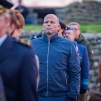 Belgian Defense Minister Theo Francken attends a ceremony, Diksmuide, Belgium, Nov. 10, 2025. (EPA Photo)