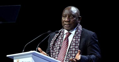 South African President Cyril Ramaphosa co-hosts, with British Prime Minister Keir Starmer, a summit on the Global Fund, ahead of the G20 Summit, Johannesburg, South Africa, Nov. 21, 2025. (Reuters Photo)