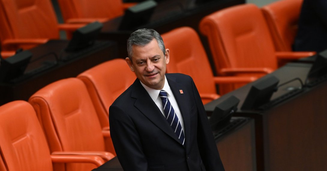 CHP Chairperson Özgür Özel attends a parliamentary session, Ankara, Türkiye, Dec. 8, 2025. (AA Photo)